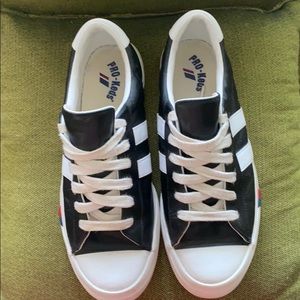 Vintage Black Leather Pro Keds Sneakers